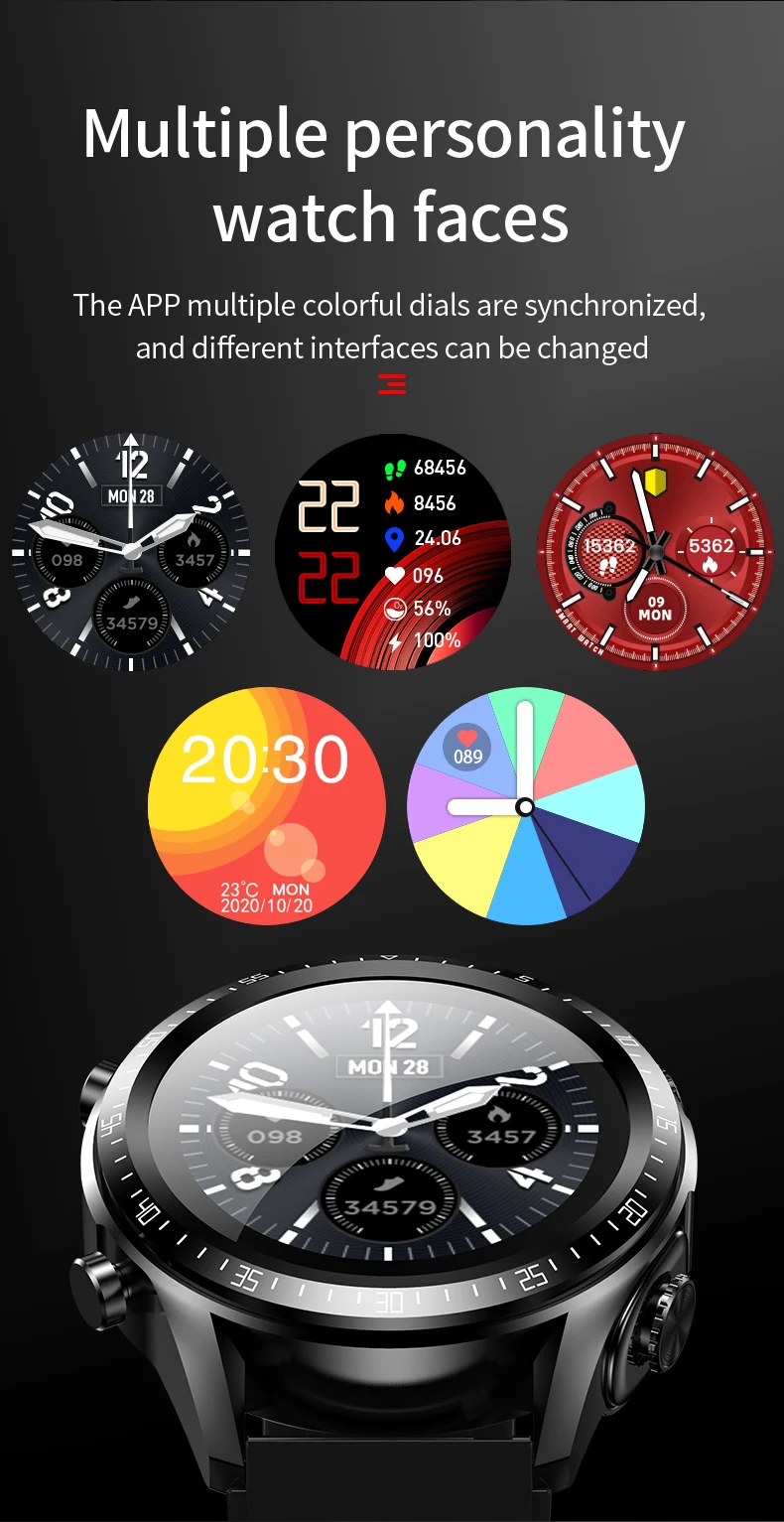 JM03 Smart Watch Men Smartwatch Tws 2 σε 1 HIFI Stereo Wireless Headset Combo Τηλεφωνική κλήση Bluetooth για Android IOS_voghion.com