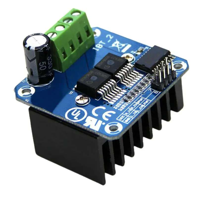 

Плата модуля драйвера двигателя высокой мощности Double BTS7960 43A H-bridge для Arduino MCU Smart Car, диагностика тока 43A