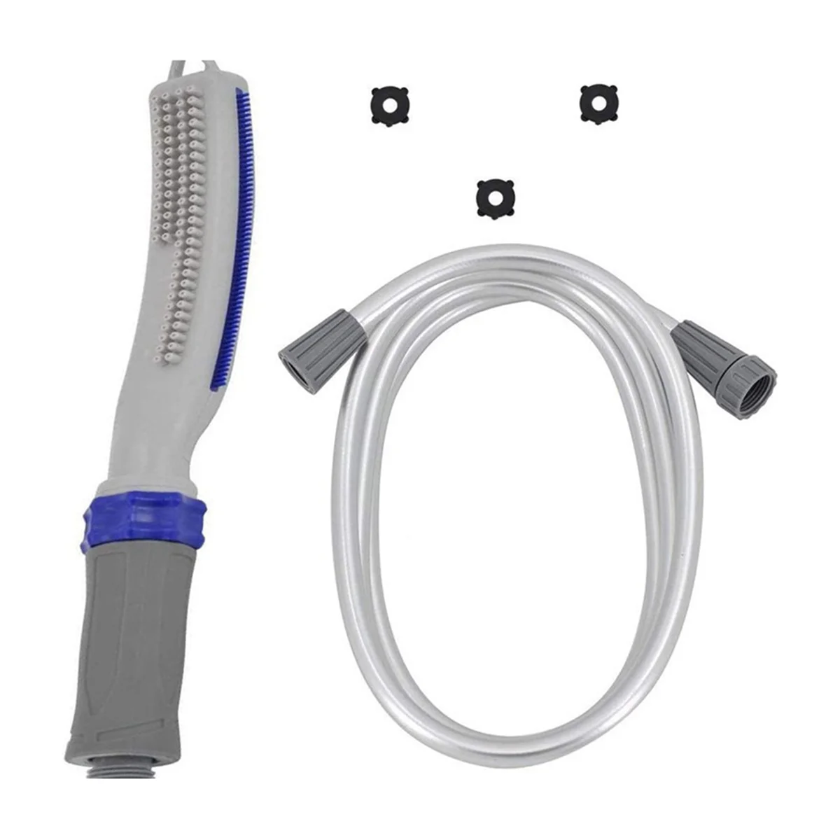 

Dog Shower Head, Pet Shower Attachment,Pet Bathing Spraye, Indoor Outdoor Dog Washing Sprayer Includes 8 Foot Flex Hose