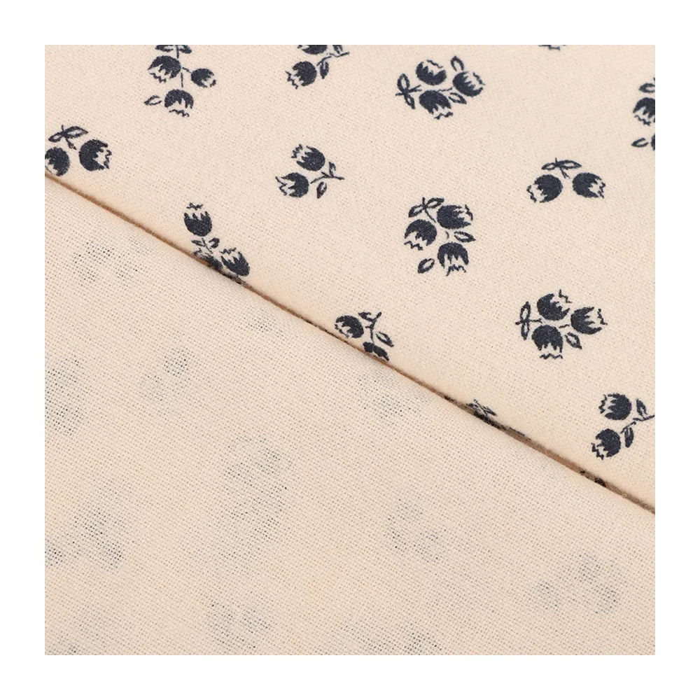 In-Stock Cotton Flat Surface Sanding Printing Fabric Grape Bamboo Flower Crumb Fabric For Women's Clothing And Children's Wear