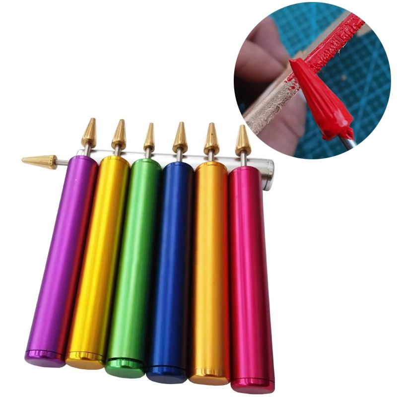 Leather Edge Dye Pen Brass Head Leather Edge Oil Pen Applicator Speedy Paint Roller Paint Craft Tools