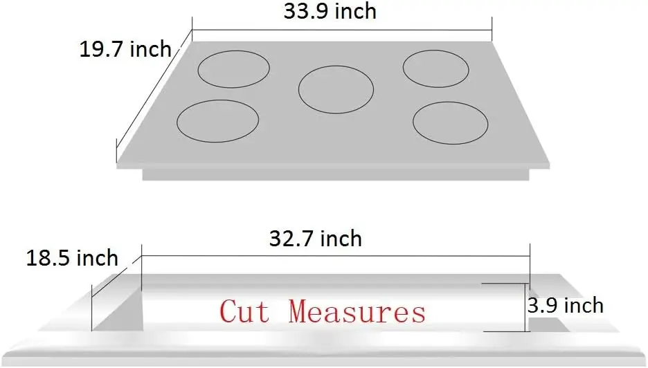 34 inch Gas Cooktop Dual Fuel Sealed 5 Burners Stainless Steel Gas Cooktop Drop-In Hob DK258-A01 Cooker