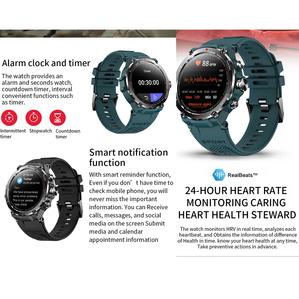 ο  1.3 ġ 360 * 360PX HD AMOLED ȭ Ʈ ġ GPS Galileo Beidou ġ  300mAh  ƮϽ Smartwatch