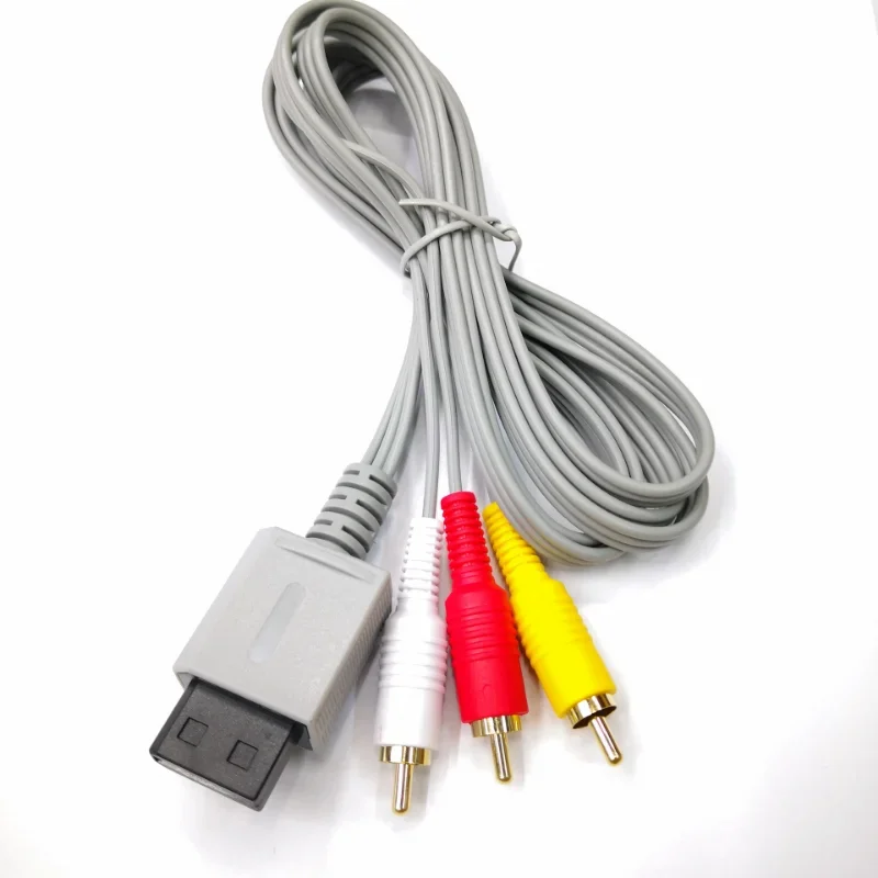 Nintendo Wii denetleyici konsolu için 1.8m 3 RCA kablosu ses Video