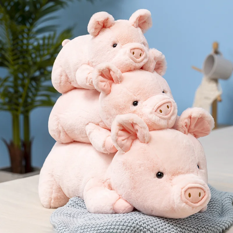 50/65cm Cute Cartoon Pig Plush Pillow Toy Simulation Stuffed Animals Piggy Plushies Cushion Doll Anime Soft Kids Toys Home Decor