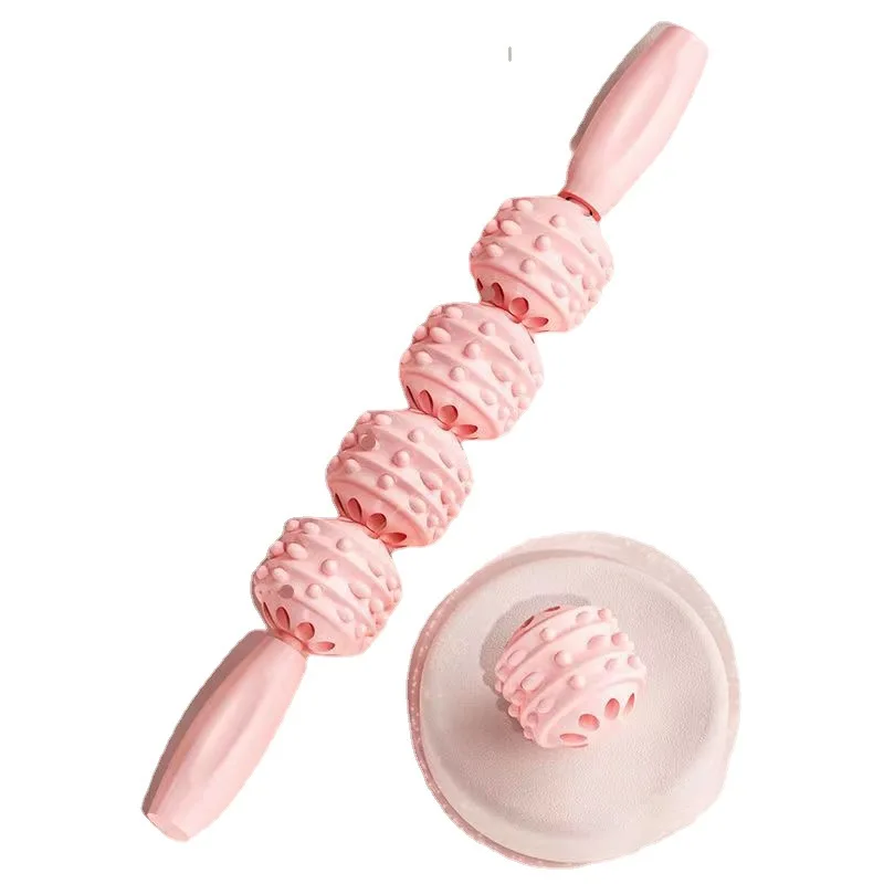 Massage Stick Roller Calf Muscle Massage Roller Cervical Neck Shoulder Back Muscle Relaxer Yoga Wolf Teeth Stick