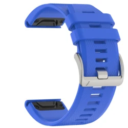QuickFit Release Silicone Watch Strap - 22mm/26mm Adjustable Bracelet - QuickFit 26mm (Pin Blue)