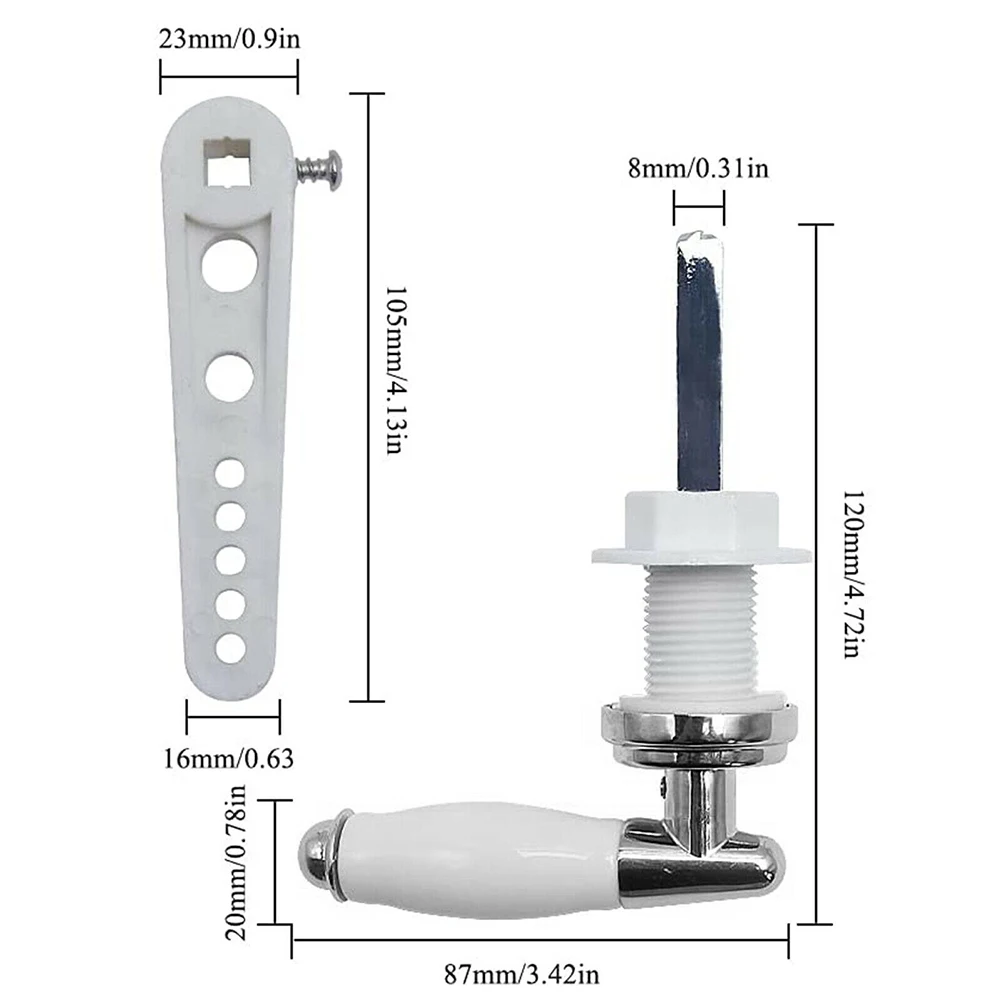 Traditional Ceramic Toilet Cistern Flush Lever Handle Replacement_voghion.com