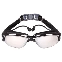Swimming goggles waterproof and fog proof high definition flat light myopia adult swimming goggles large frame water supplies 2