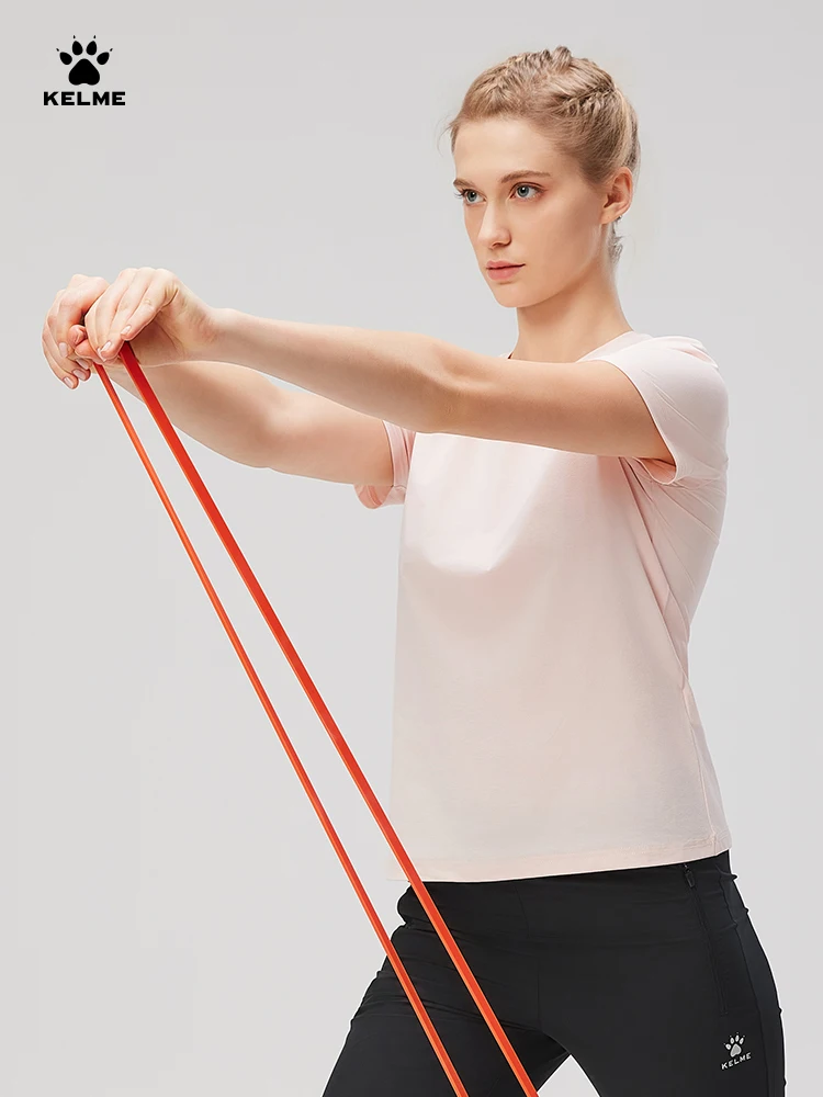 Kelme Women's Yoga Wear Quick-drying Sports Tops Breathable Fitness Training Wear Outdoor Running Short-sleeved T-shirt