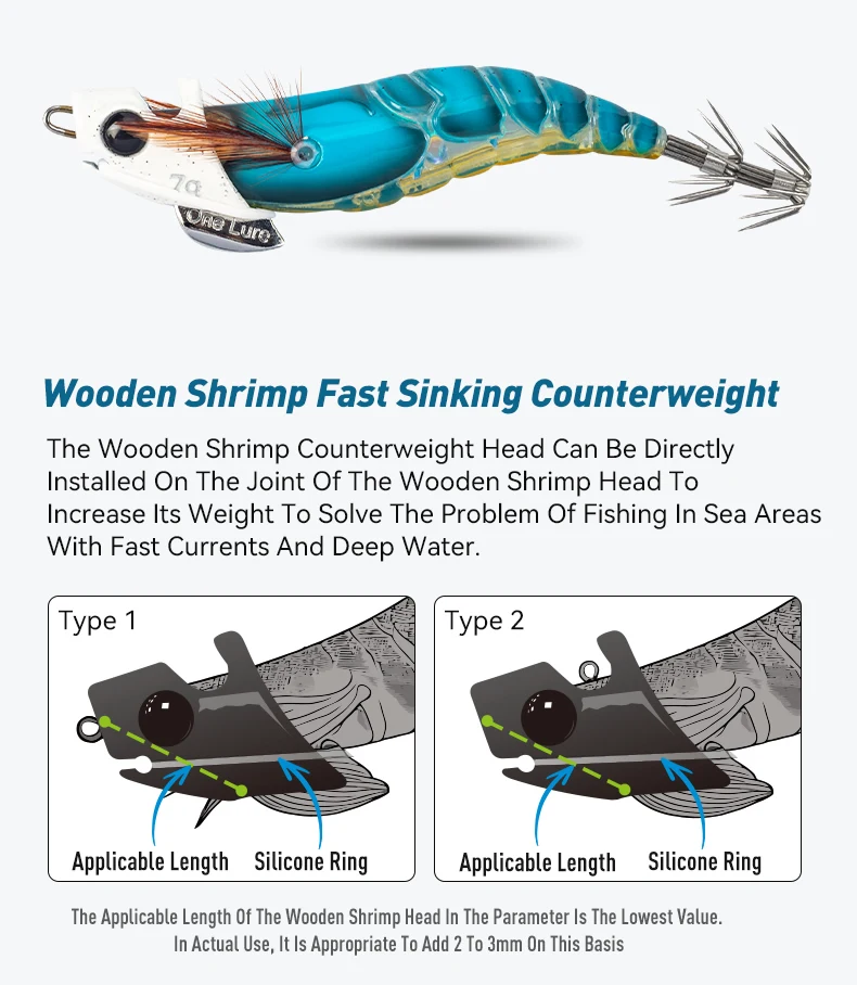 Kingdom Squid Jig Sinker Angelgerät 7g 10g 15g 20g Sinking Luminous EGI Sinker Octopus Tintenfisch Angelzubehör 2St – Detail 5