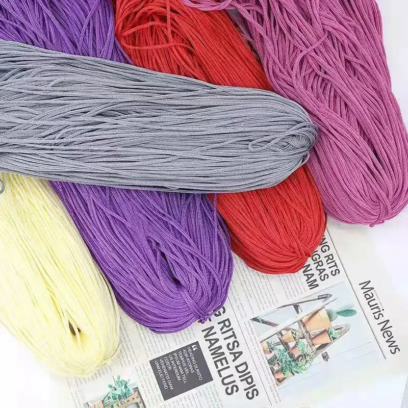 1pcs 100M Hollow Ice Silk Hook Thread Yarn Trapillo para Tejer Crochet DIY  Raffia Yarn Lace Thread Cord 1mm (Color : 14)