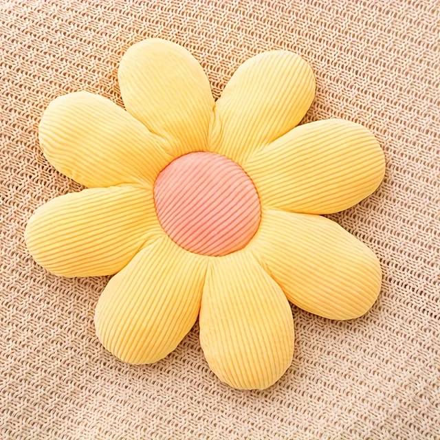Coussin de canapé en peluche à fleurs, coussin marguerite Super doux, coussin en peluche confortable, coussin à fleurs à huit pétales, pour canapé de maison, cadeau 4