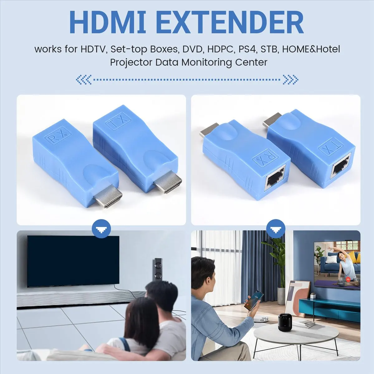 T80C HDMI to RJ45 네트워크 HDMI 리피터 2개 HDMI 연장기 송신기 및 수신기 네트워크
