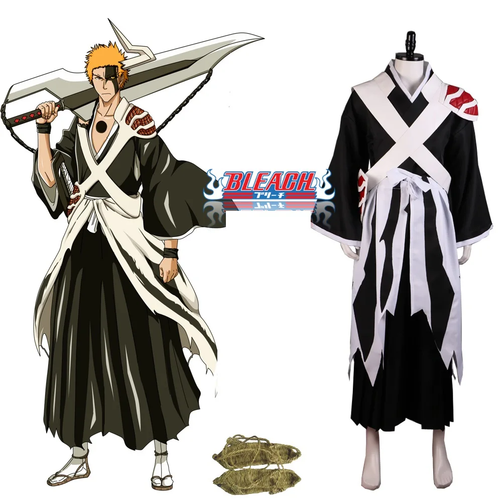 

Unisex Anime Cos BLEACH Kurosaki Ichigo Cosplay Costumes Outfit Halloween Christmas Uniform Suits