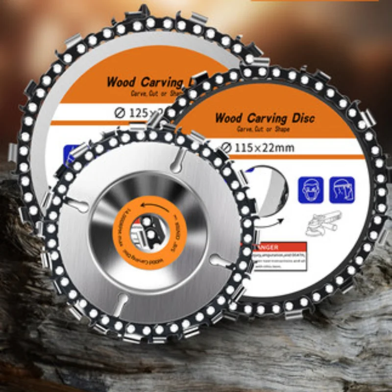 Angle Grinder Chain Disk / Wood Slotting Saw Blade / Woodworking Chain Disk Cutting Blade / Woodworking Tools 6mm drill grinder die carbide burr inverted rotary file 1 4 inch double cut for dremel rotary tools metal wood sn 4