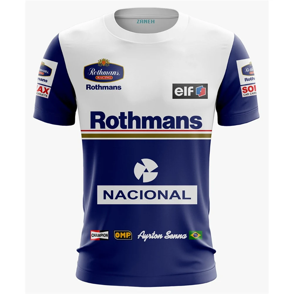 

Summer F1 Team Classic Retro Casual Sports Breathable Round Neck Short Sleeve Outdoor Racing Extreme Sports Large T-shirt