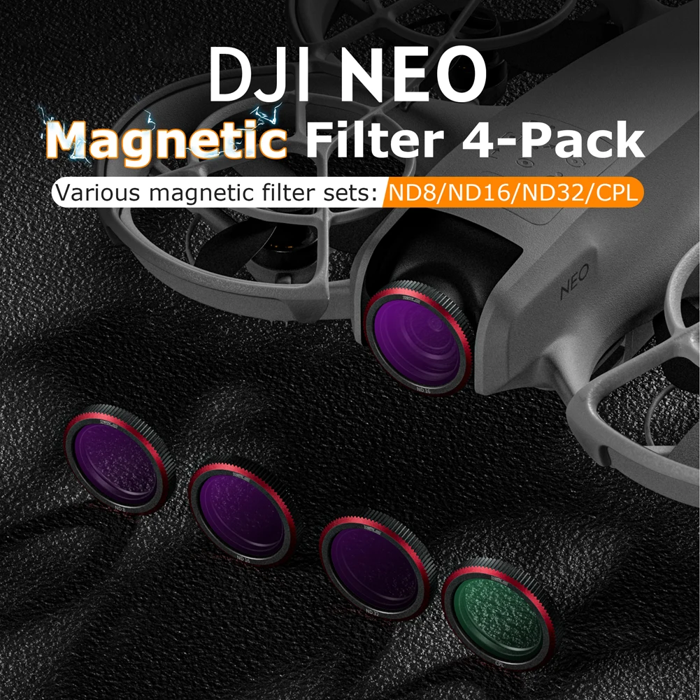 For DJI Neo Camera Lens Filters CPL/UV/ND8 ND16 ND32 Lens Filter Optical Glass Camera Lens Filter Kit Drone Accessories