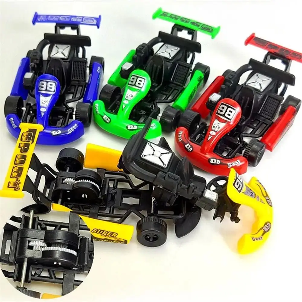Kids Gift Four-wheel Pull Back Car Vehicle Toy Car Model Racing Model Kart Plastic Colorful Racing Car Toy For Boys
