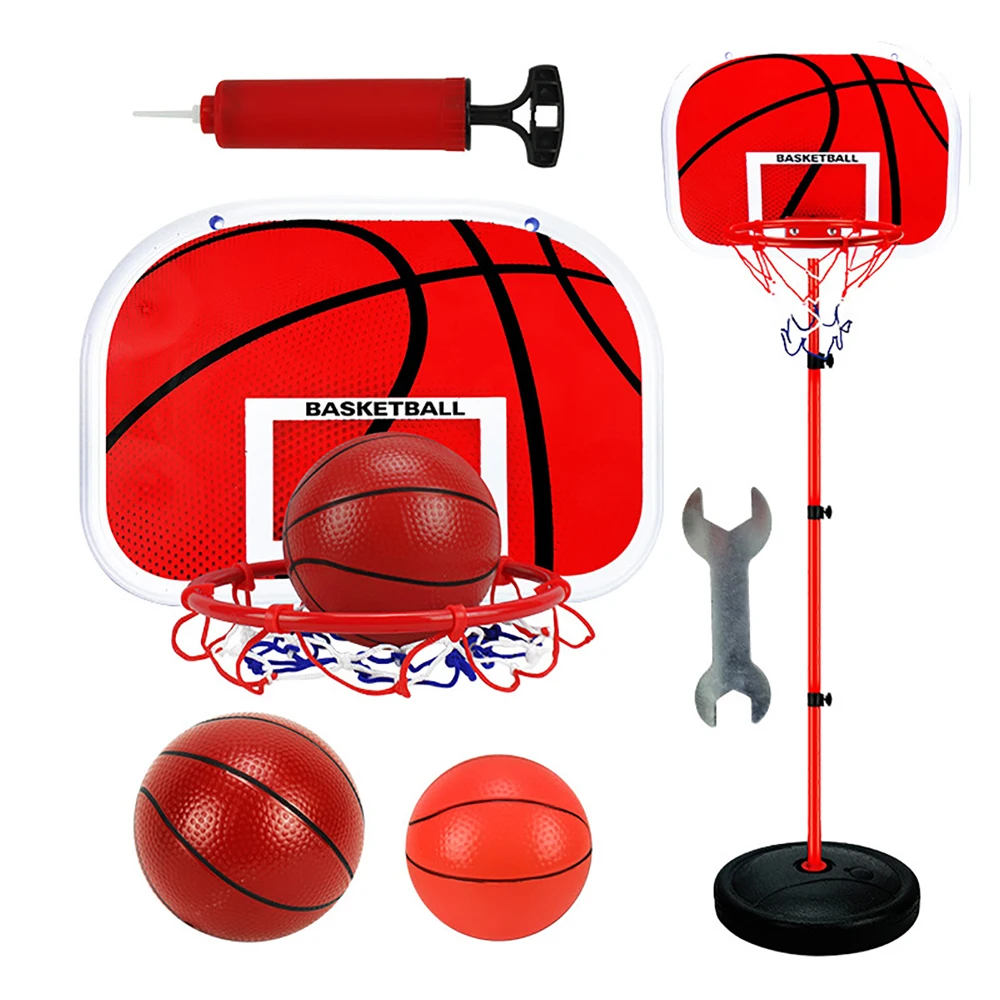 

Children Adjustable Indoor Basketball Hoop 63-150cm Basketball Ball Stand Outdoor Sport Backboard Rim Shoot Game For Kids Gifts