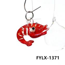 Miniature Floating Glass Lobster Aquarium Decoration Ornament - About 3.5cm (Red)