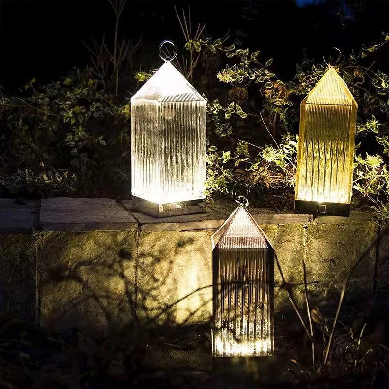 

Acrylic Crystal Modern Lantern Lamp Italian Kartell Design Rechargeable Restaurant Table Light Lamps Decorative Night Lights
