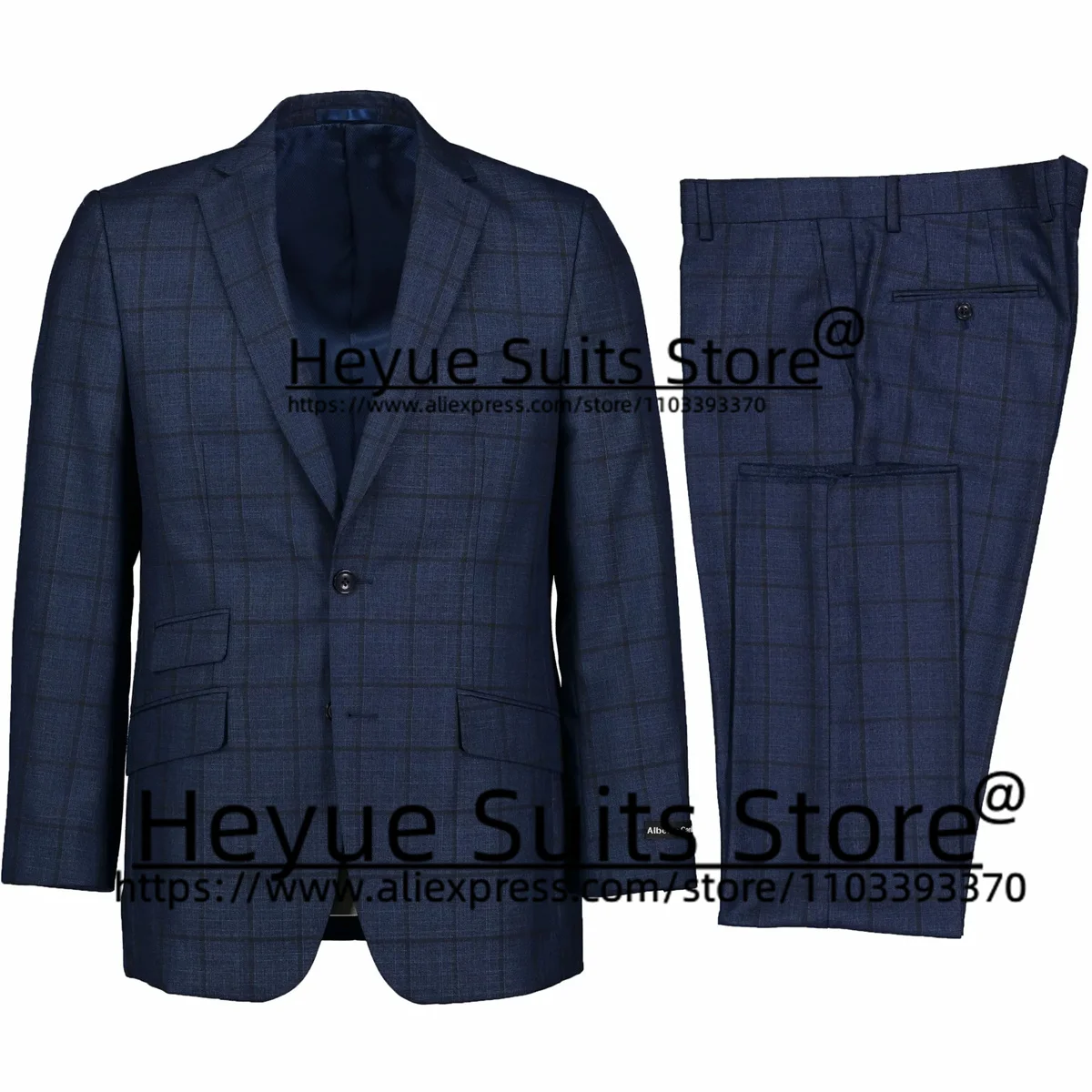 

Double-breasted Stripe Men Suits Slim Fit Peak Lapel Groom Tuxedos 2 Pieces Sets Business Male Blazer traje de hombre elegante