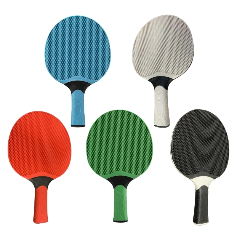 652D Rubber PingPong Rackets Highly Elastics Table Tennis Rackets Portable Table Tennis Paddle for Indoor Outdoor Play