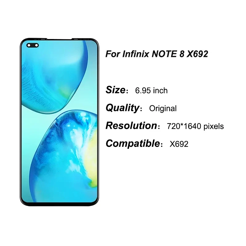 Infinix Note 8 X692  LCD ÷  ġ ũ , ׽Ʈ Ϸ, 100% ǰ