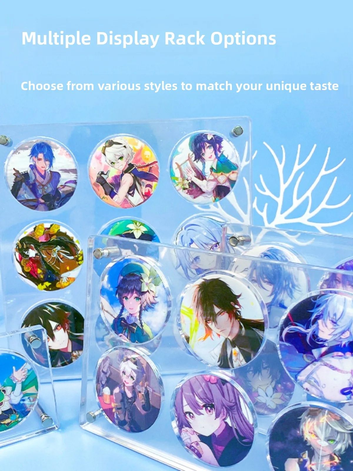 Thiened Acrylic Display Stand for Trading Cards And Baes Transparent 3D Protective Box for Celebrities And Anime Fans