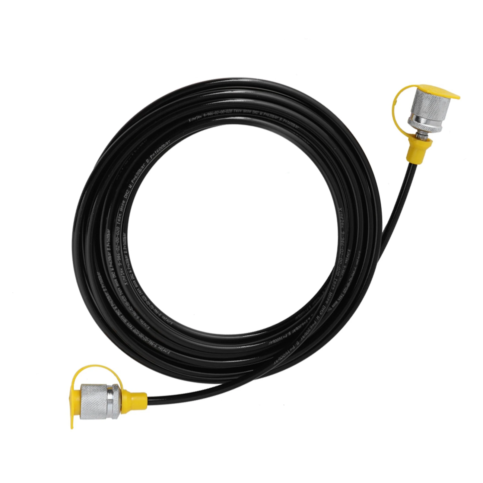 1pc 64MPa Hydraulic Pressure Test Hose 5.0M/16.4FT M16-M16 Female Liquid Black