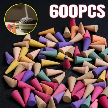 60-600pc Naturale Reflux Torre Incenso Fumo Odore Rimuovere Ansia Sollievo Fragranza Cono di Incenso Meditazione Rilassamento Aromaterapia