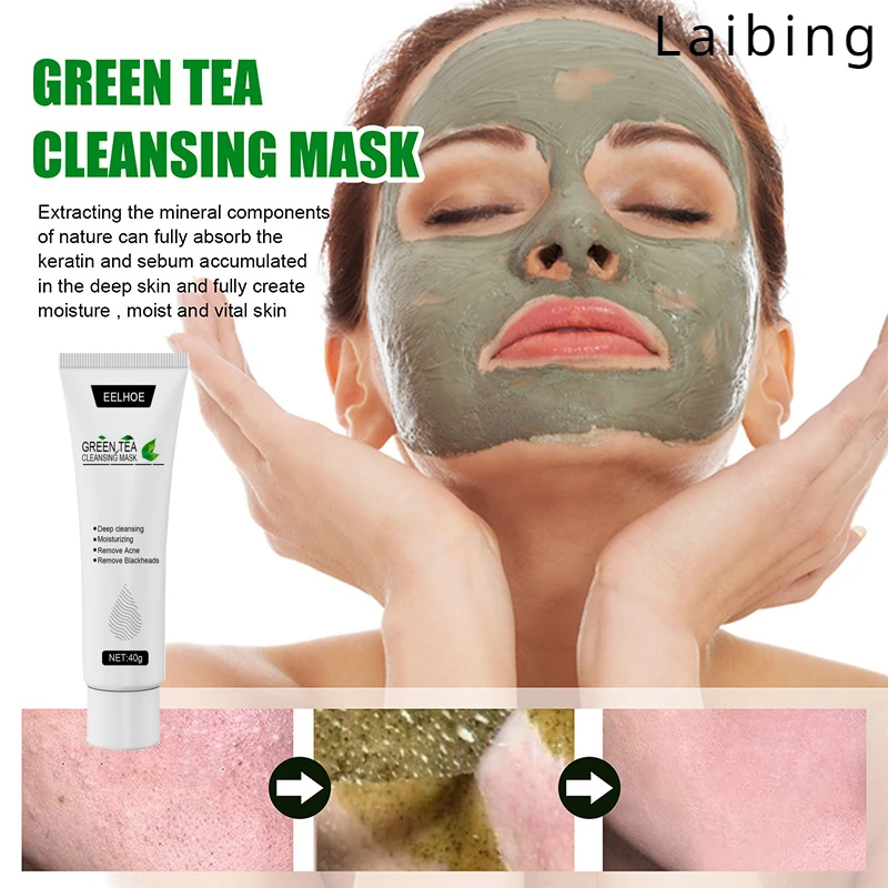 

Green Tea Hydrating Mask Whitening Blackheads Nose Oil Control Deep Pores Clean Dirt Blackheads Remove Skin Care Smooth Skin