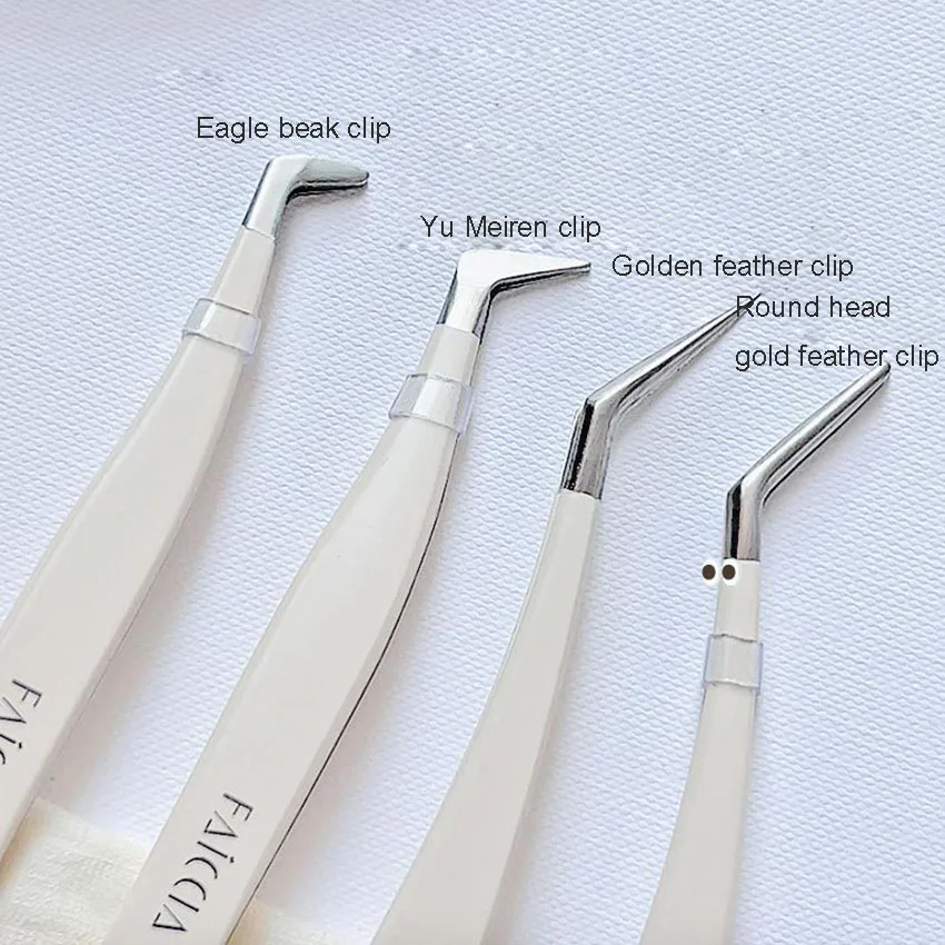 

Пинцет для ресниц, набор инструментов высокой плотности для инструмент для свадебной инъекции, Орлиный клюв, круглая голова, зажим с золотыми перьями для начинающих