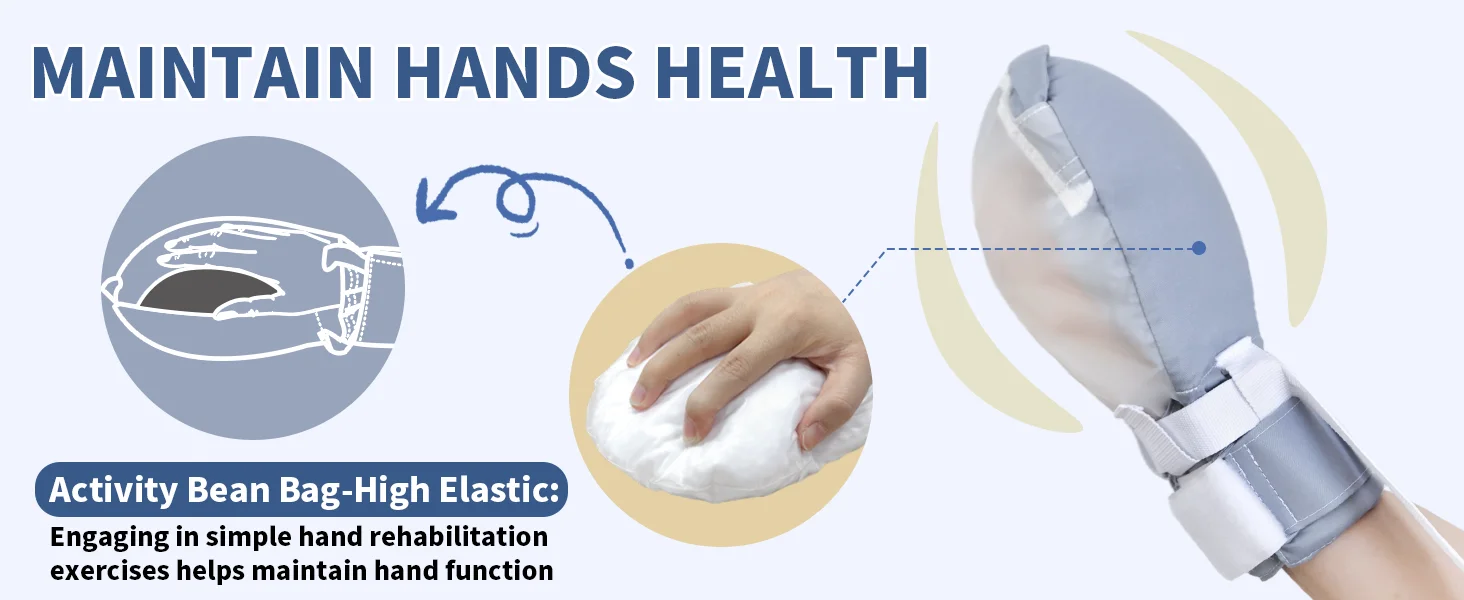 Ehucon Demenz-Fixierhandschuhe mit Sichtbarem Netzgewebe, Hautfreundlicher Handschutz, Kratzfeste Fingerkontroll-Handschuhe, 2 Stück – Detail 2