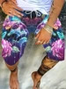 Men's 3D Skull Print Shorts Customized Polyester Cool Casual Comfortable Vacation Surfboard Beach Summer Loose Fashion Shorts 3