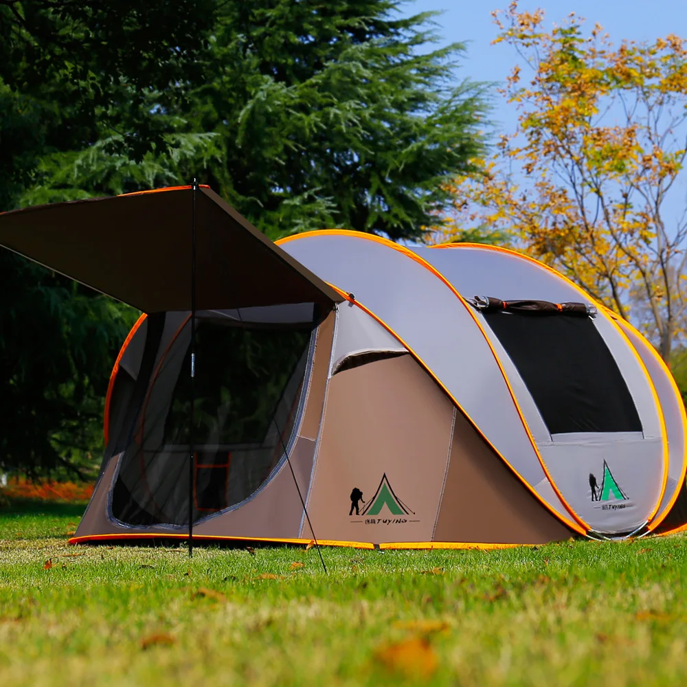 Automatic Pop Up Throw Tent, Waterproof 3-4Persons 6 Automatic Pop Up Throw Tent, Waterproof 3-4Persons 6