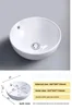 Bathroom washbasin Balcony washbasin Round size two models excluding faucet Sold separately ceramic pedestal washbasin 5