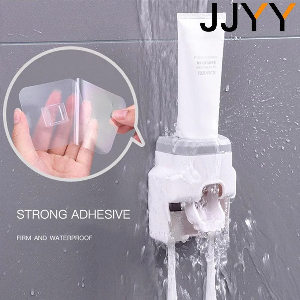 JJYY Wall Mount Automatic Toothpaste Dispenser Bathroom Supplies Toothpaste Squeezer Toothbrush Holder