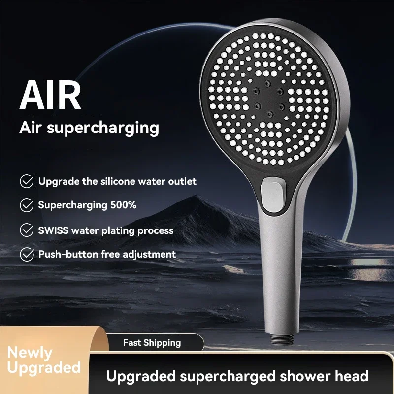 Xiaomi Original Shower Head, Large Panel Booster Shower Set, Water Output, 3-Speed Adjustment, Home Bathroom Facilities 4
