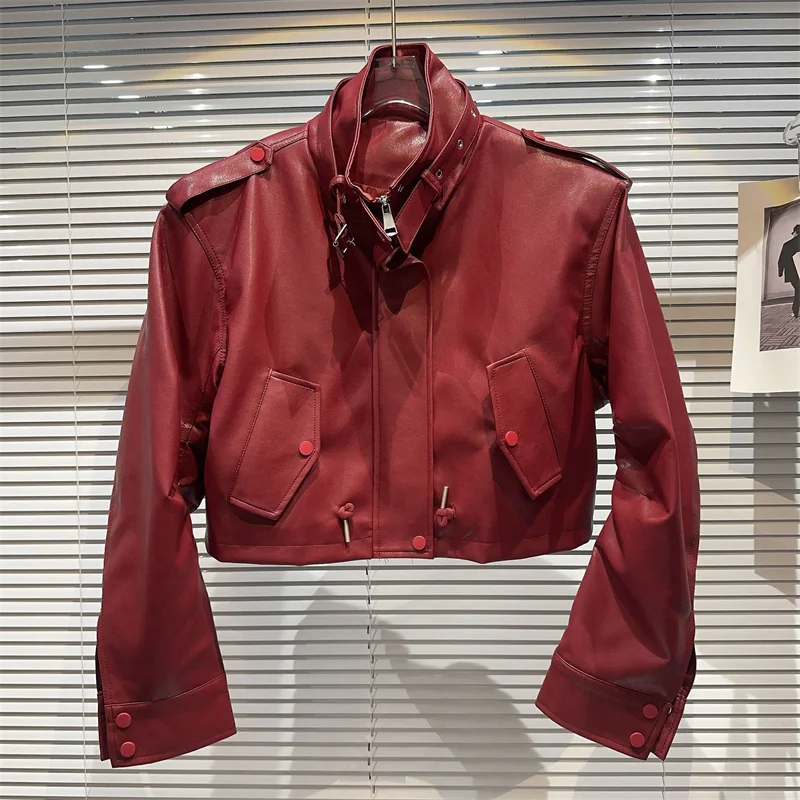 veste-courte-vintage-en-similicuir-pour-femme-veste-de-motard-col-montant-manches-longues-noir-ingent-vin-rouge-streetwear-decontracte-automne-nouveau