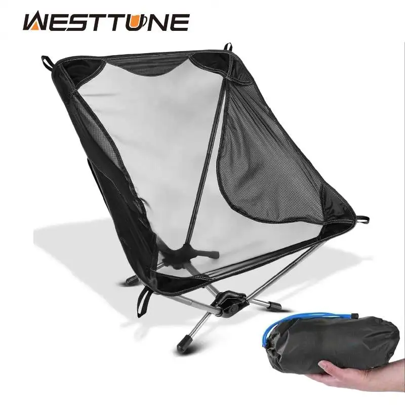 Chaise lune ultralégère WESTTUNE 780g aluminium pliante camping randonnée voyage chaise extérieure