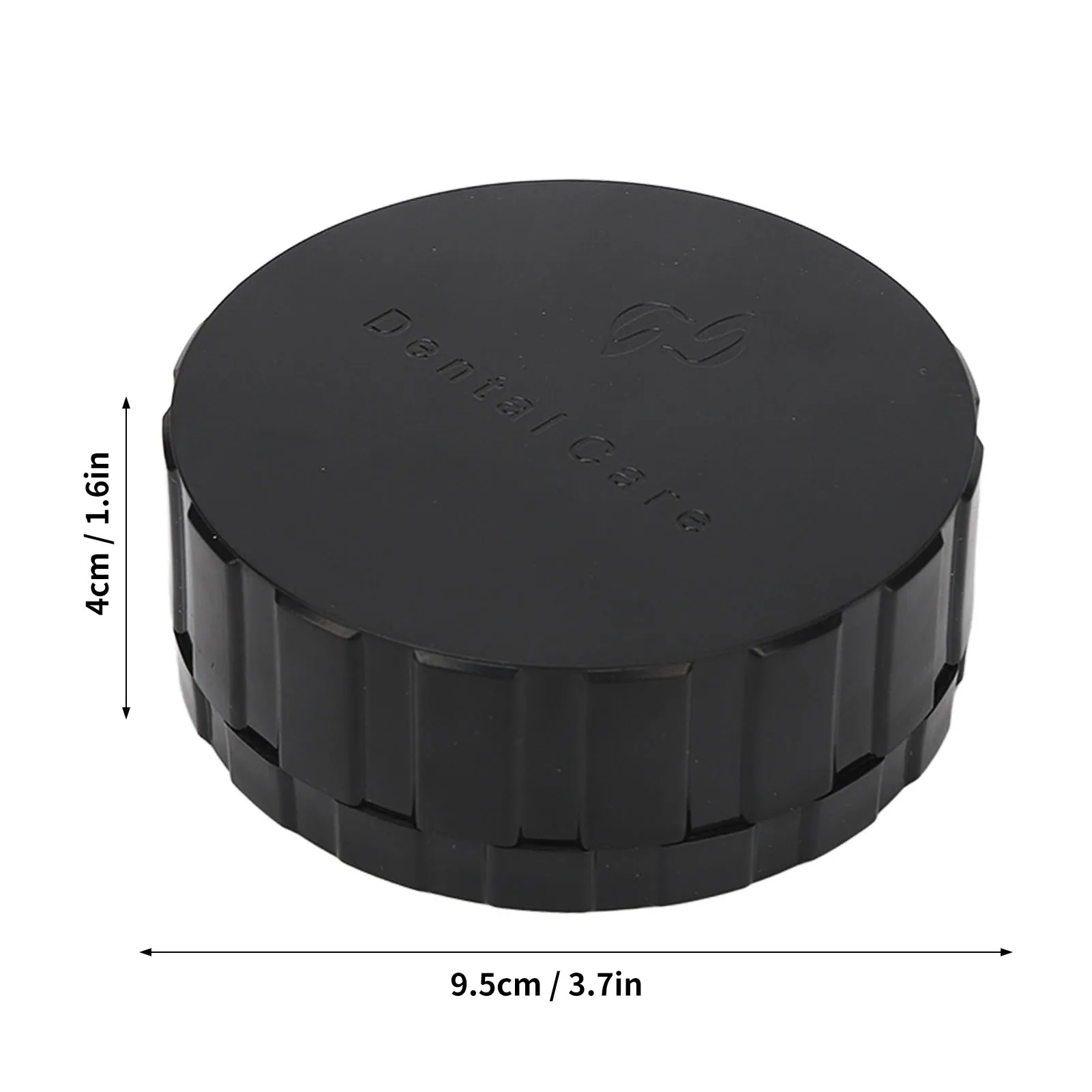 Denture Veneer Processing Box Round Shape Reusable Black Denture Storage Box With Spare Pad Denture Veneer Processing Box
