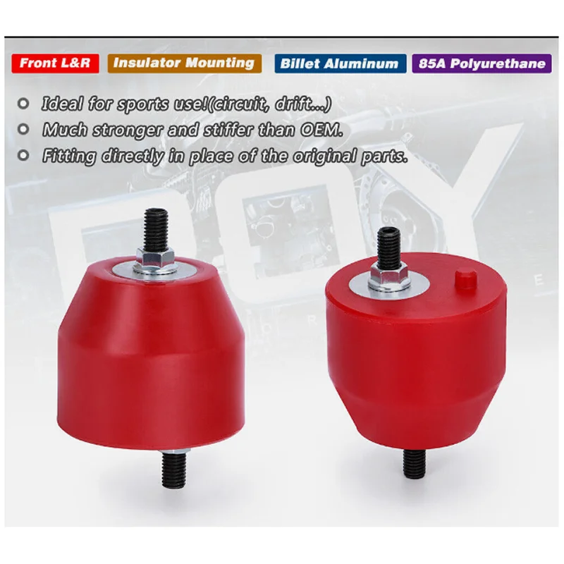 Engine Front L&R Mount Mounting Insulator For BMW E36 E46 Compact Z3 Z4 Inline 6CYL 85A Polyurethane engine mount insulator
