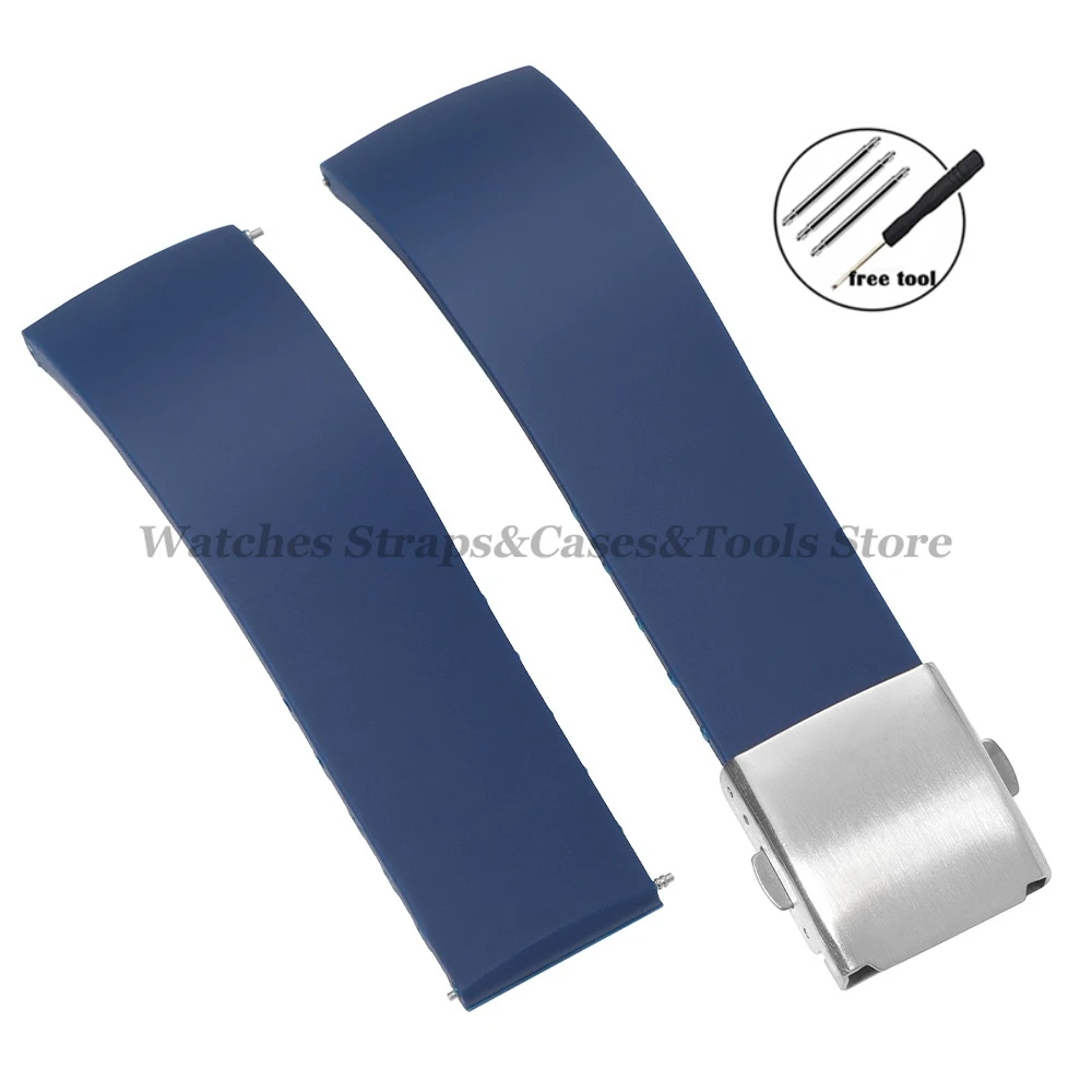 Premium Silicone Quick Release Waterproof Sport Watch Strap - Men's Rubber Wristband in Multiple Sizes