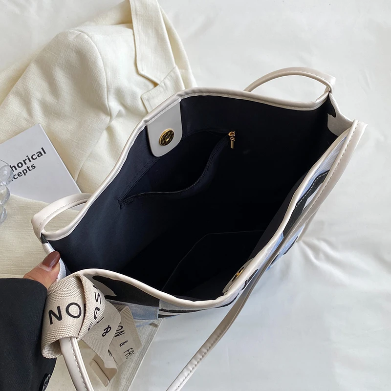 VeryMe 2022New Fashion Shoulder Women's Bag Casual Large capacity Cloth Tote Handbag Popular Female Shopping Pack bolsa feminina