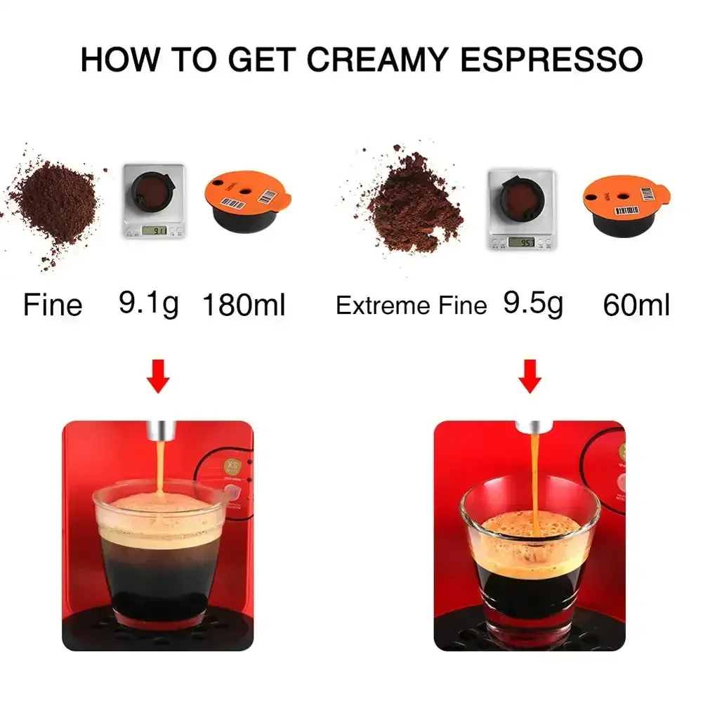 60/180/200/220ML Reusable Coffee Capsule Pods for BOSCH-s Machine Tassimo Refillable Filter Pod Silicone Lid Replacement