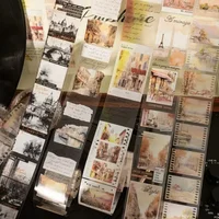 1Roll 2M Tape PET Vintage Handbook DIY Decoration Loop Stickers Tapes Diary Scrapbook cut 40mm*2m Age Gramophone Series 2