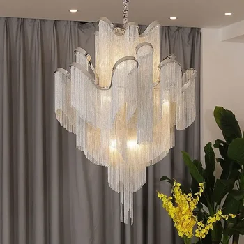 LED Flower Tassel Chandelier 1