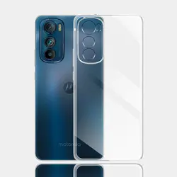 Clear Silicone Soft Cover Case with Thin Bumper - Moto Edge 30LITE (Clear Soft Case)